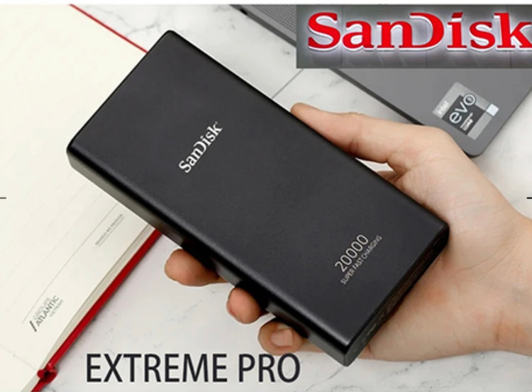 پاوربانک 25 وات سن دیسک مدل EXTREME PRO Super Fast ظرفیت 20000 میلی آمپر