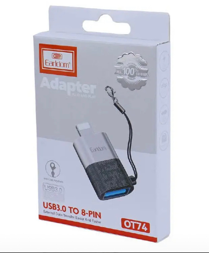 مبدل اوتیجی آیفون یواسبی به لایتنینگ ارلدامEarldom Adapter Lighting ET-OT74 IOS adapter