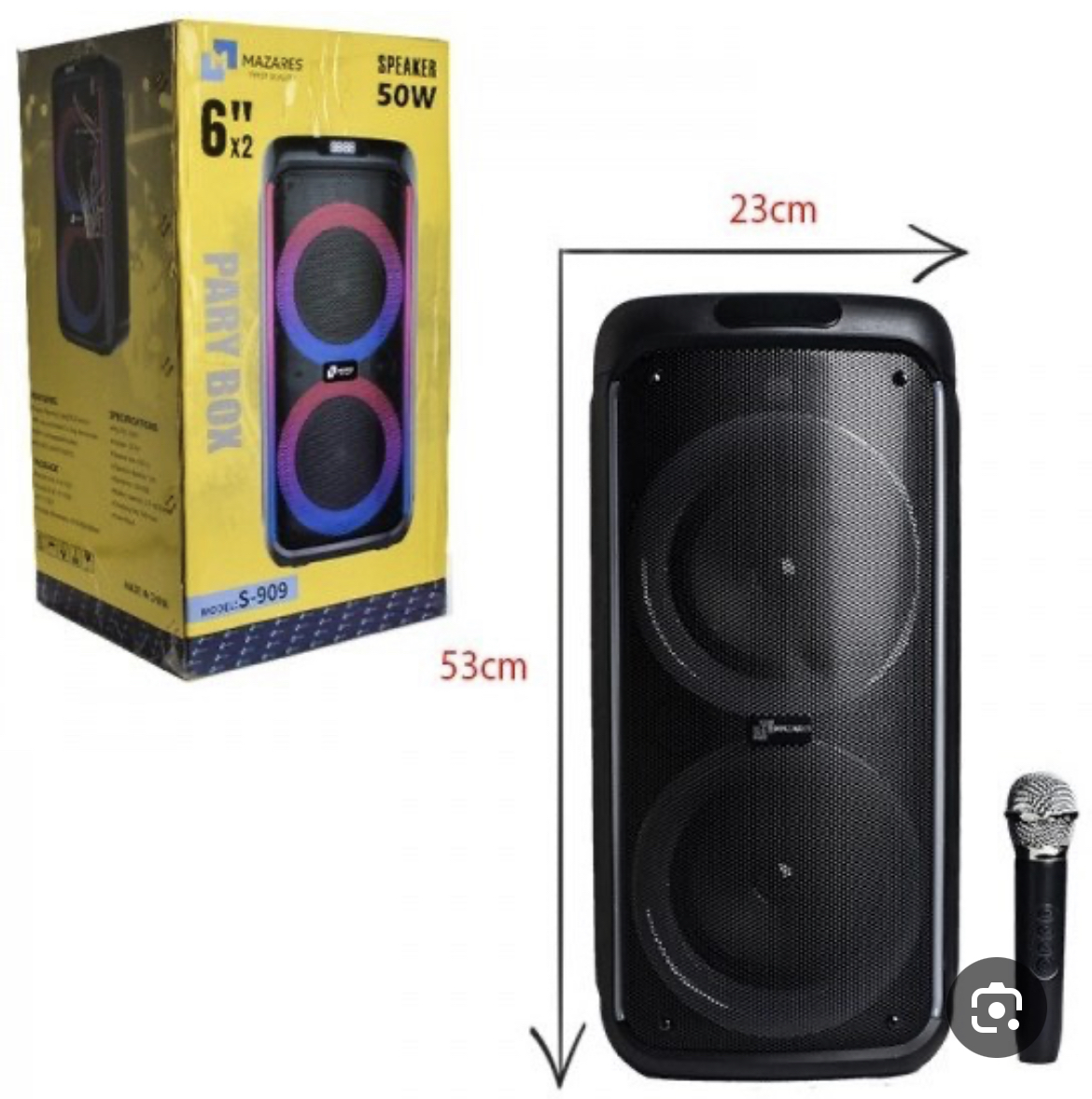 اسپیکر بلوتوث مازارس مدل S909