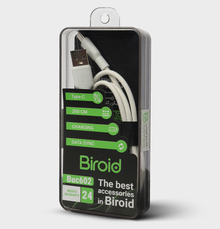 کابل Biroid مدل usb 602 usb به تایپ سی